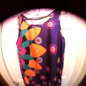 💕 3/$1 Shein Shirt Tail Dress Purple Mini Size Medium Polyester Pull Over